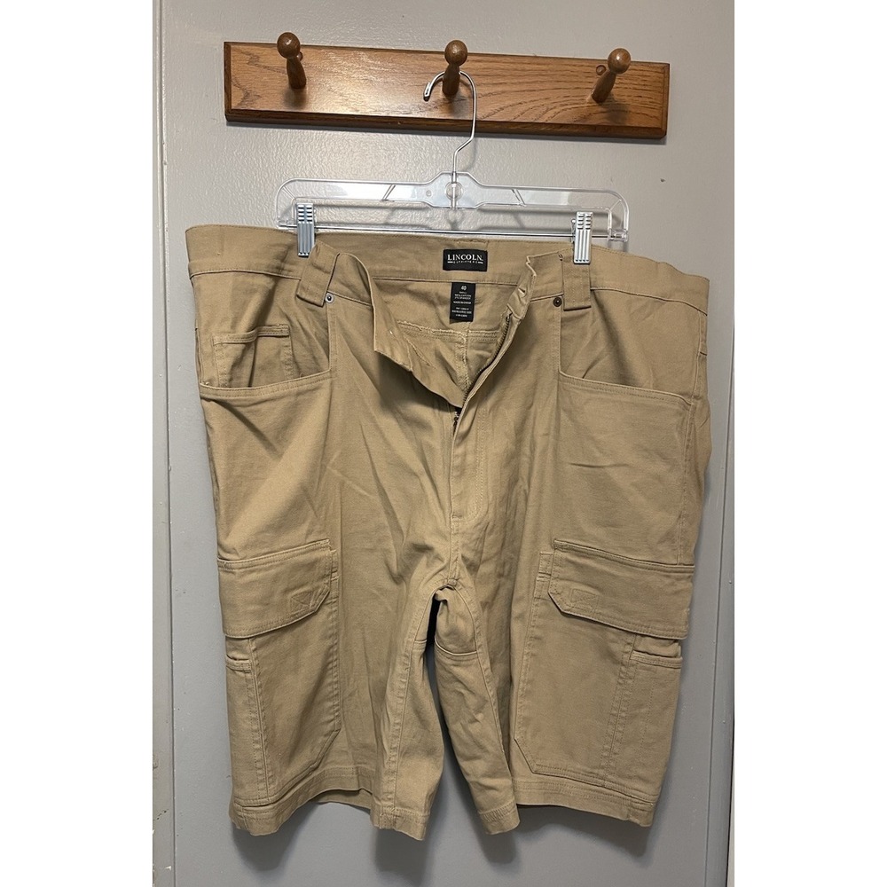 LINCOLN OUTFITTERS Cargo Shorts Khaki Mens Size 40x 10.5 Tactical NWOT